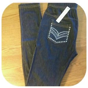 Pants NEW Women's Stretch Rhinestone Pocket sz 0-3